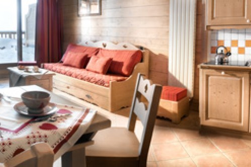 An example of a one bedroom apartment in Le Hameau de Beaufortain, Les Saisies, France