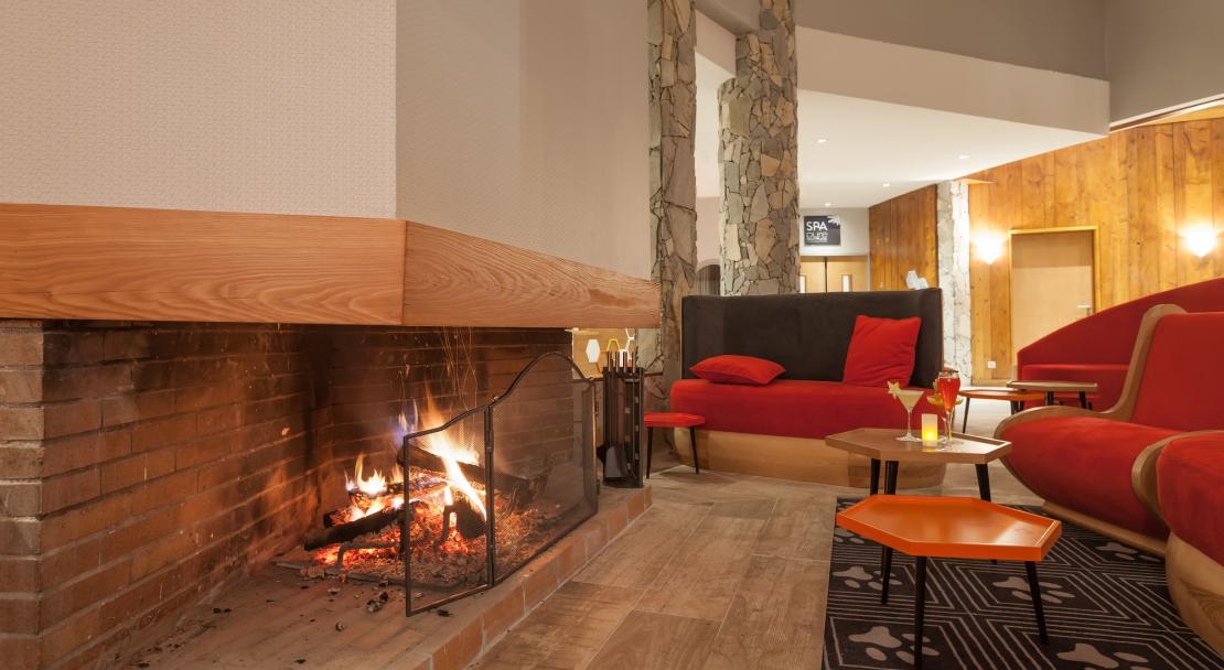 Relaxing lounge at Hotel Royal Ours Blanc Alpe d'Huez