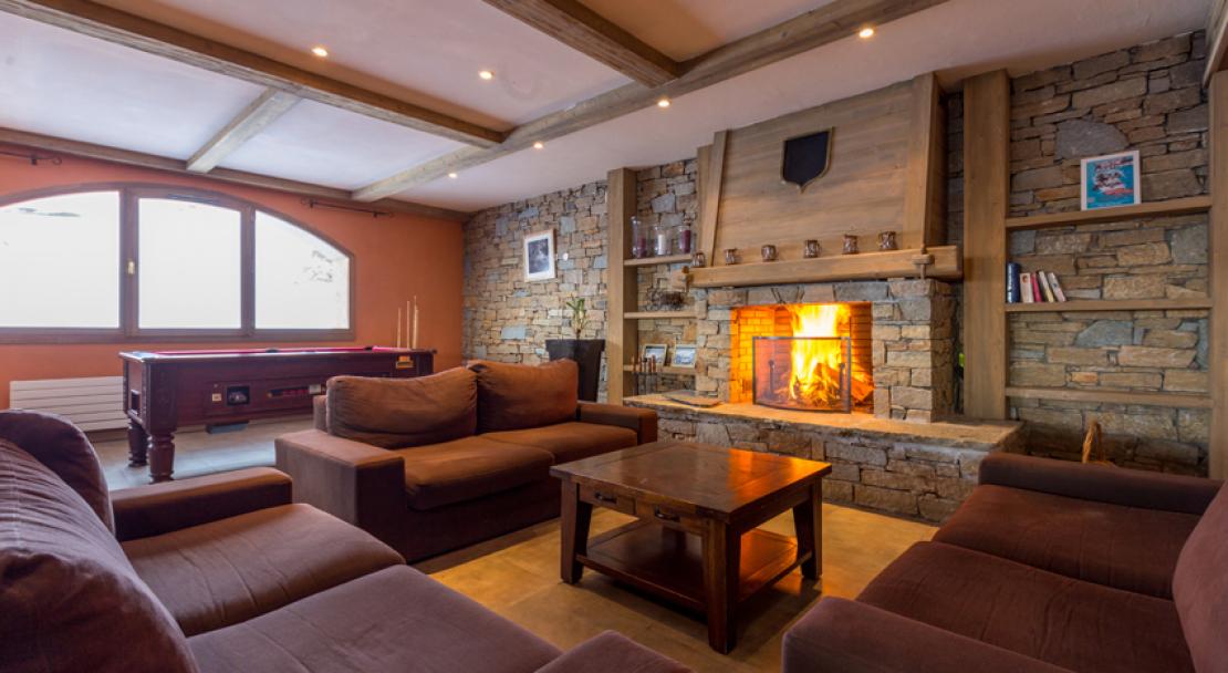 Lounge and Fire in Sun Valley La Plagne