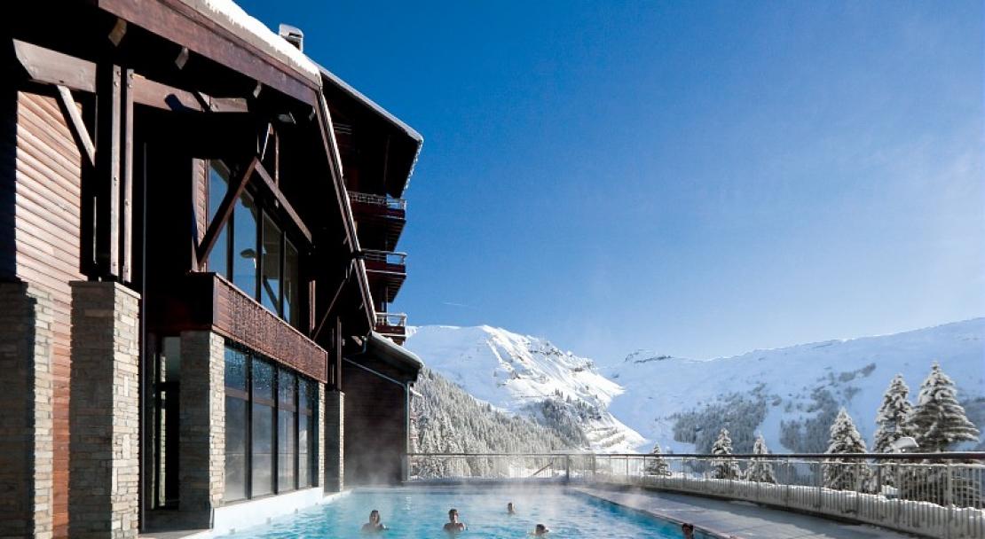 outdoor heated pool, Flaine, Pierre & Vacances Premium Les Terrasses d'Eos 