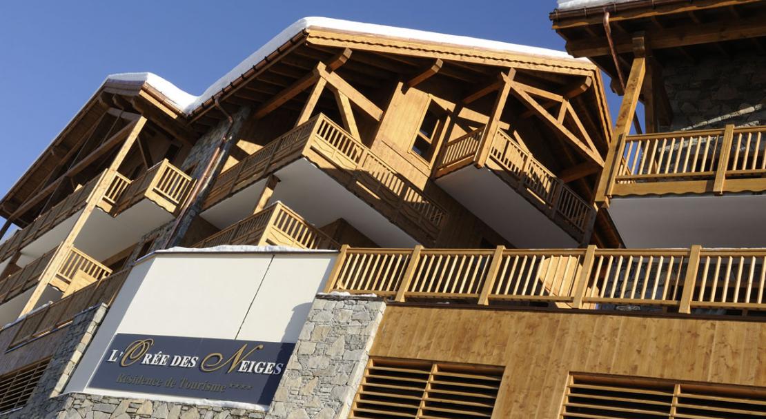 The exterior of L'Orée des Neiges in Peisey-Vallandry