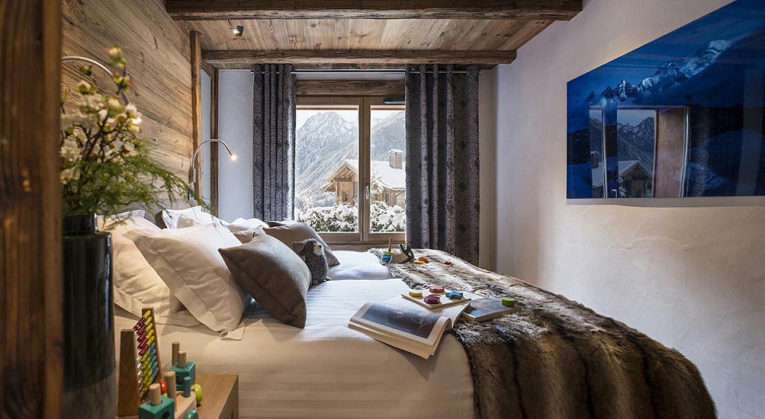 Example bedroom in Le Cristal de Jade Chamonix