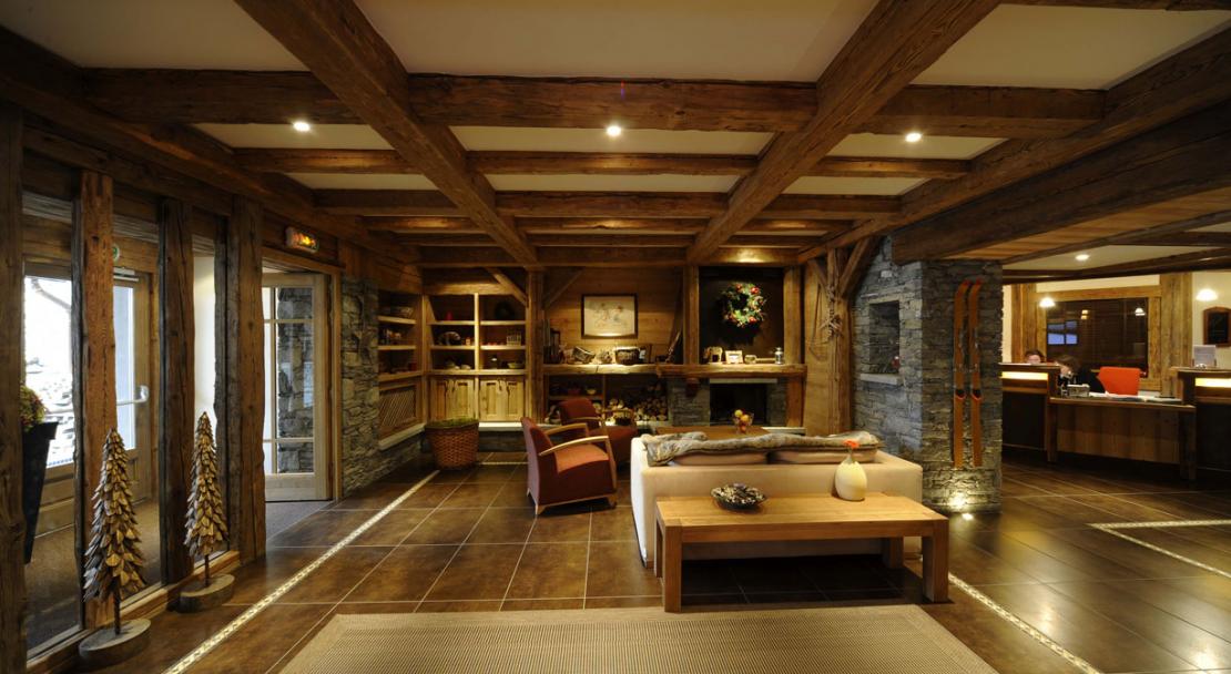 Lounge with Fire Place in Residence Le Ruitor Sainte Foy