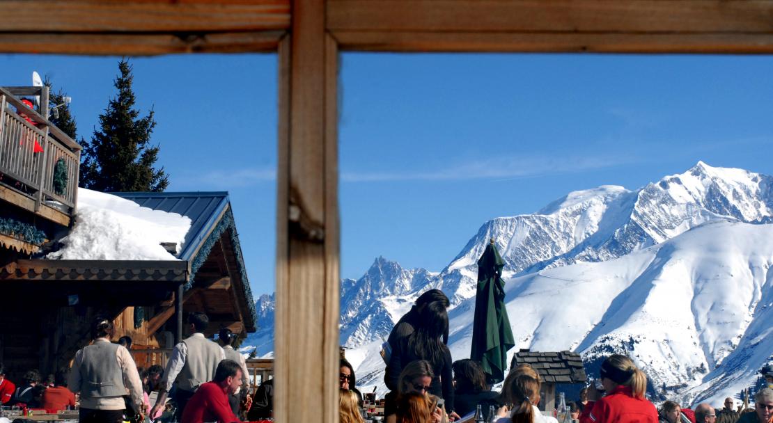 There are plenty of high quality mountain restaurants in Megeve