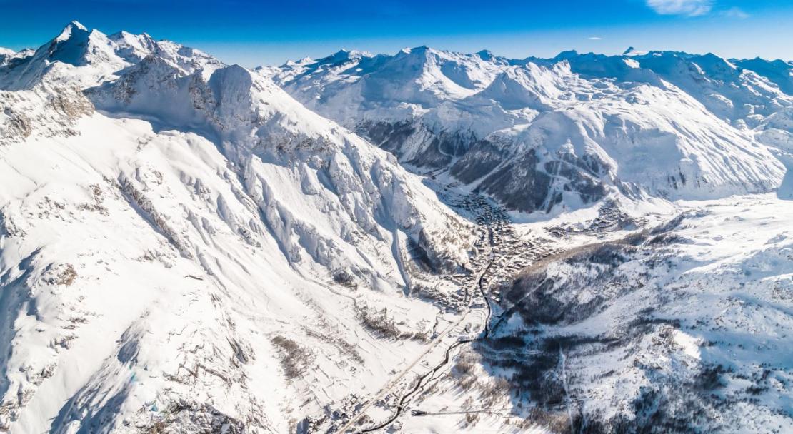 Val d'Isere aerial view; Copyright: Val d'Isere