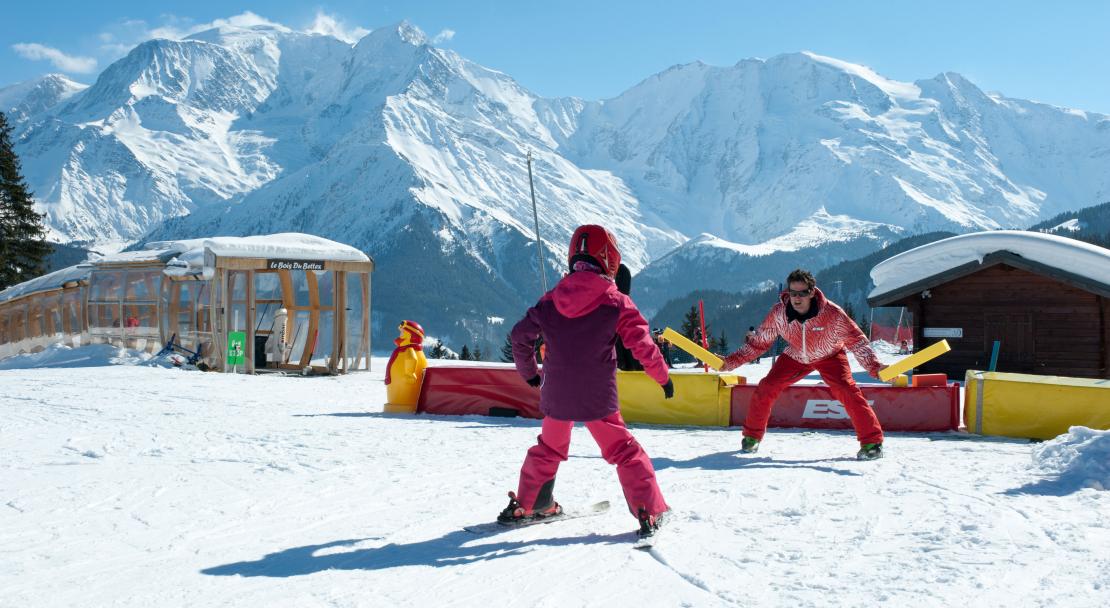 Learning to ski in Saint Gervais