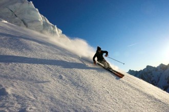 Powder skiing in Chamonix