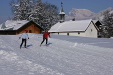Cross country skiing in Megève