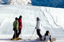 Lots of open easy pistes ideal for learning to ski in Flaine