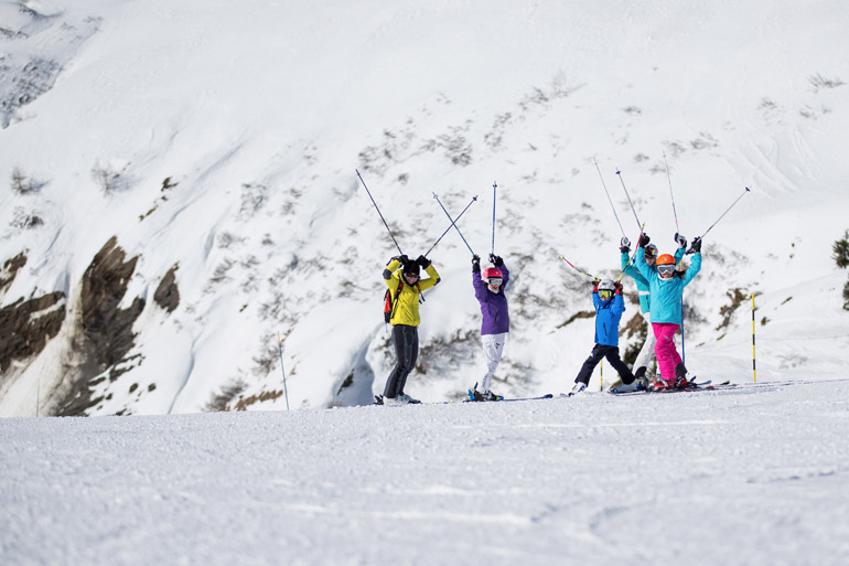Kids having fun in Chamonix