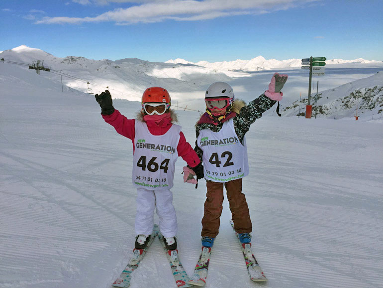 Kids skiing with New Generation in Val Thorens