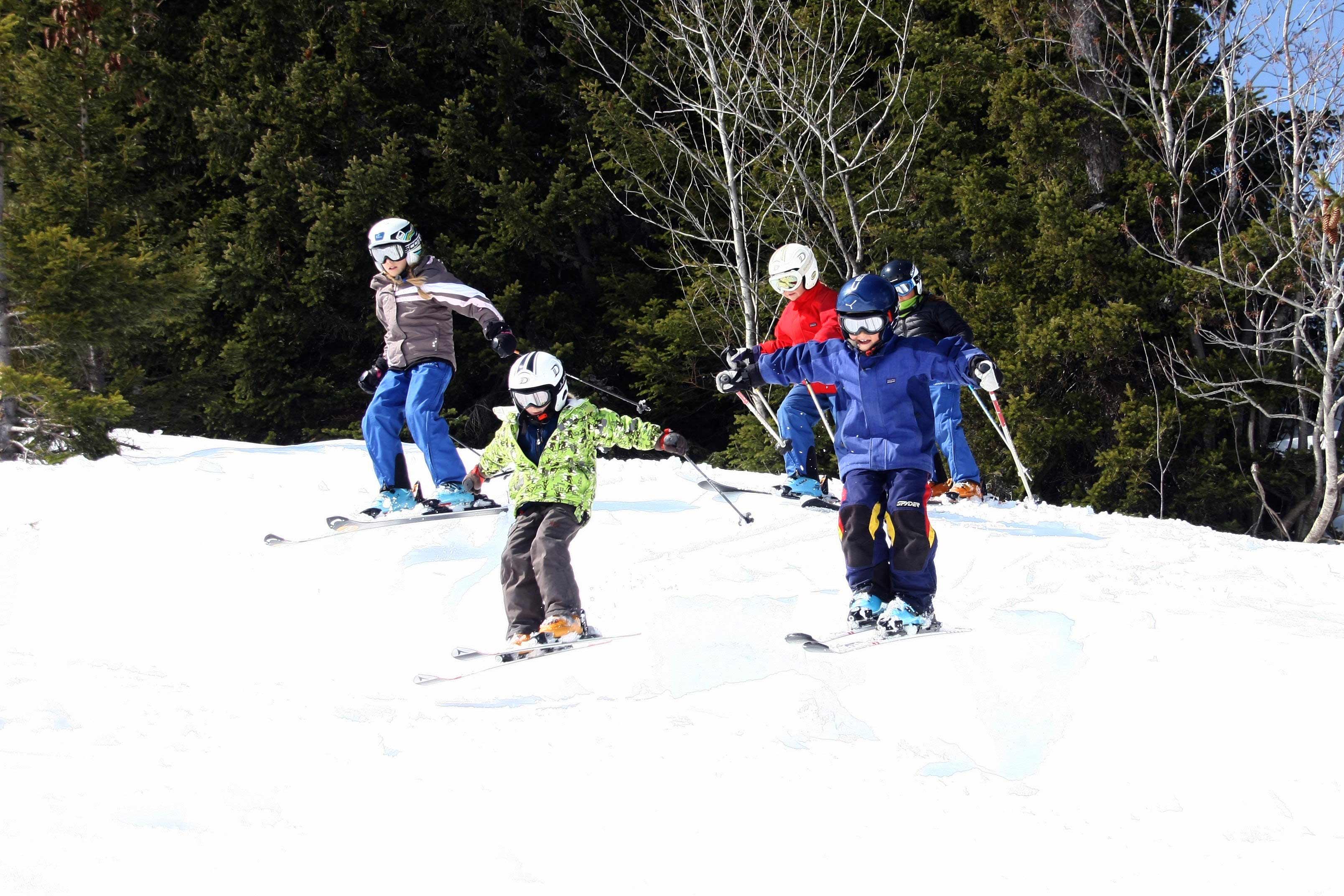 Kids Skiing Flaine