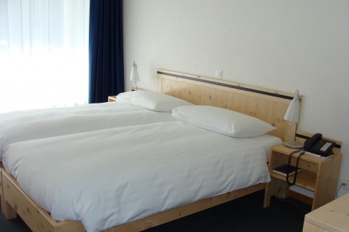 An example of a double room at the Hotel Laudinella - St Moritz