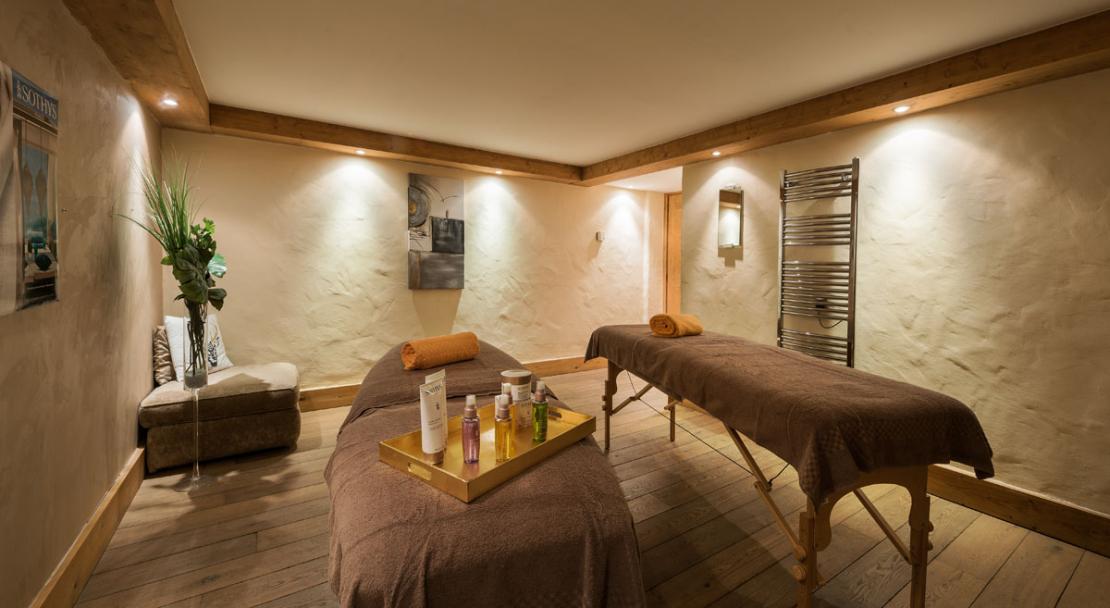 An example of one of the spa treatment rooms at Le Village de Lessy, Le Grand-Bornand/ Chinaillon, France