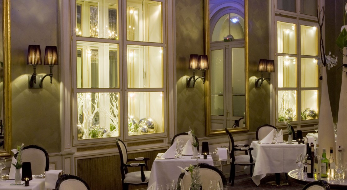 The Cà d'Oro Restaurant at the Kempinski Grand Hotel des Bains, St Moritz