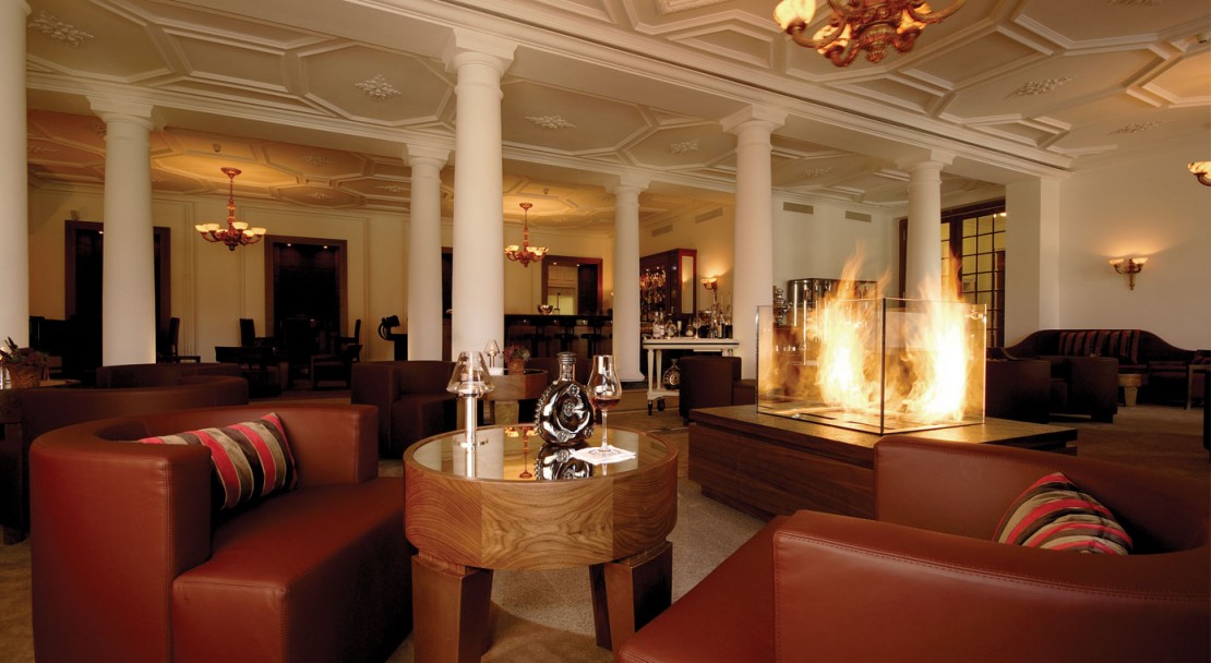 Bar at the Kempinski Grand Hotel des Bains, St Moritz