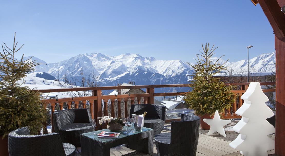 Hotel les Grandes Rousses Alpe D'Huez Terrace