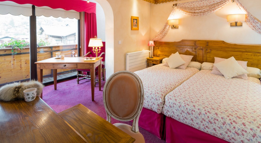 Superior bedroom at Hotel Les Airelles in Morzine