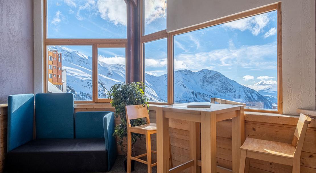 Views from lobby at Residence Antares, Avoriaz