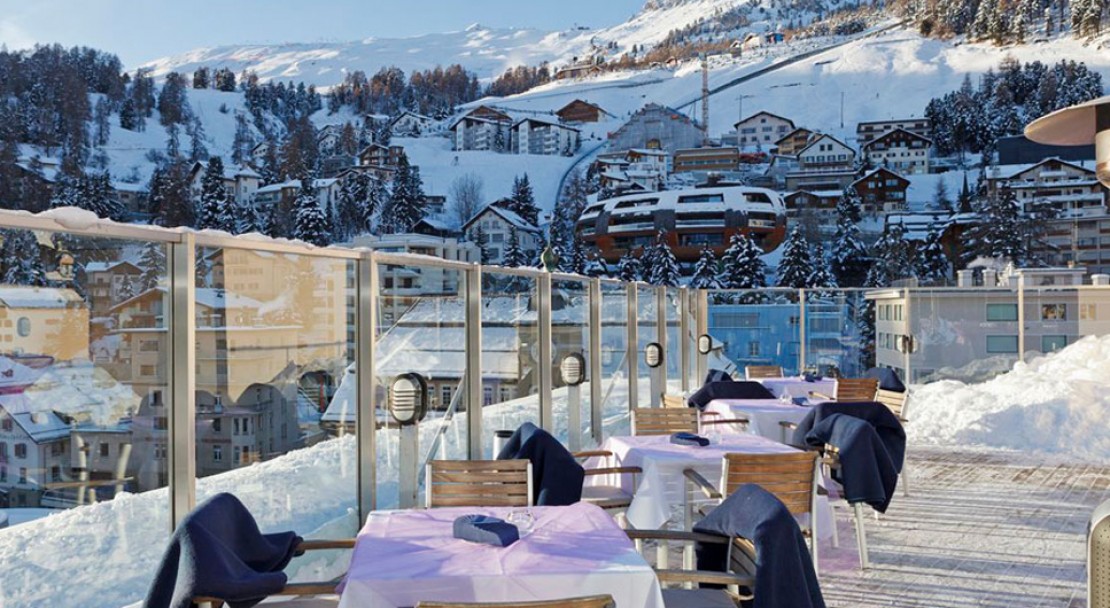 Terrace at Art Boutique Hotel Monopol - St Moritz - Switzerland