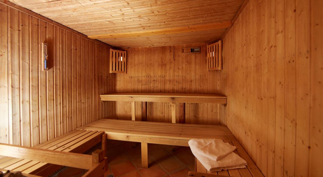 Sauna at Chalets de Rosael; Copyright: Temmos