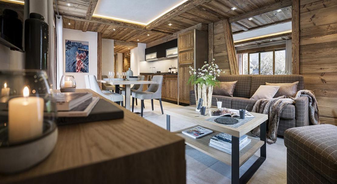 Living room in Le Cristal de Jade Chamonix