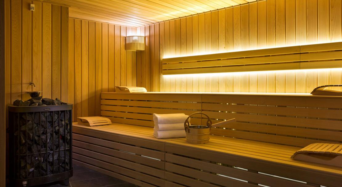 Wooden sauna spa wellness Hotel Araucaria La Plagne