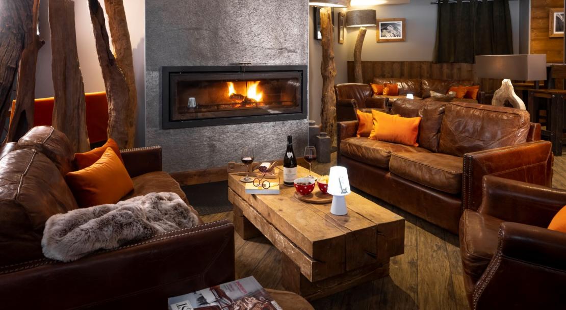 Fireplace Hotel Ski Lodge