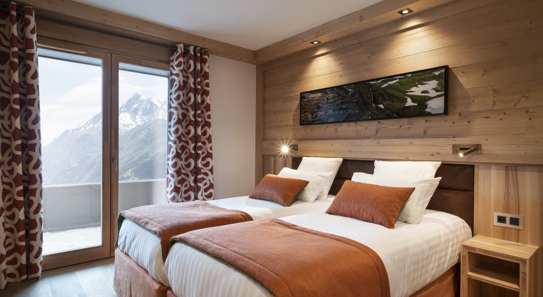 Residence Alpen Lodge MGM La Rosiere Apartment -Bedroom twin,double