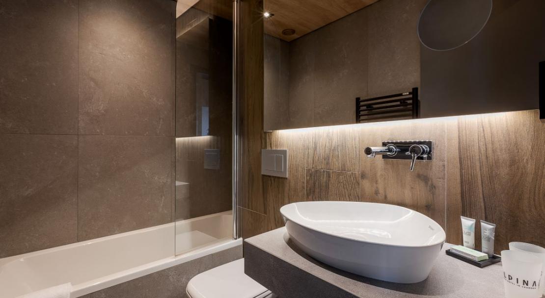 Alpina Bathroom, Alpina Eclectic Hôtel & Spa, Chamonix; Copyright: Best of Mont Blanc