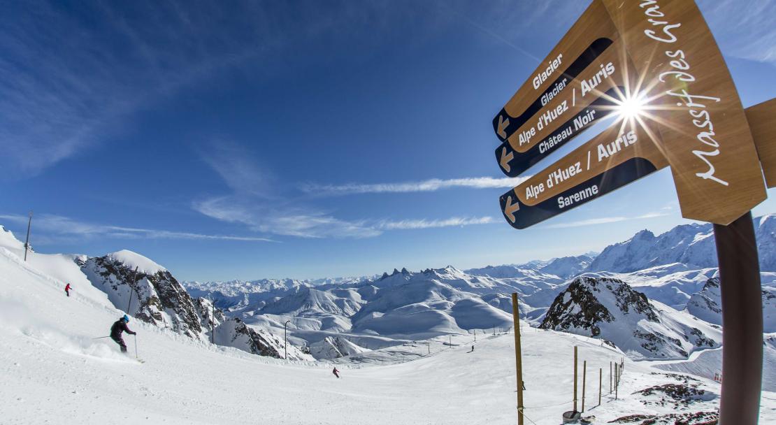 Quiet slopes in Alpe d'Huez