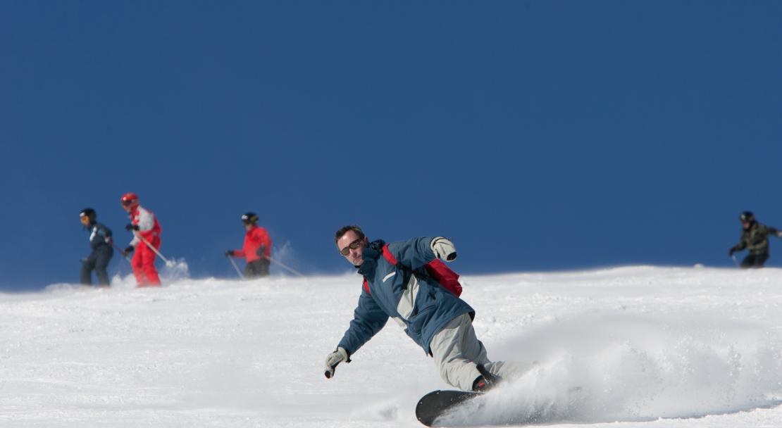 Snowboarding in Serre Chevalier, France