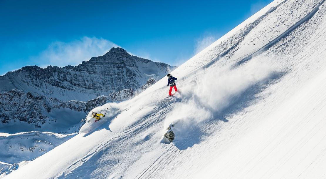 Skiing off piste Tignes; Copyright: Andy Parant