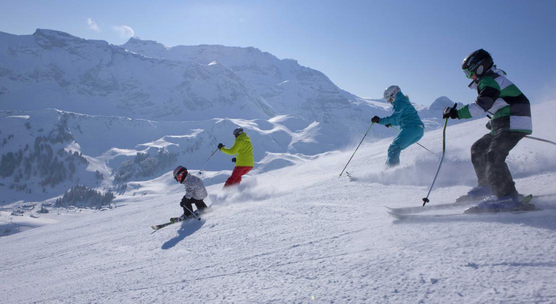 Adelboden family skiing