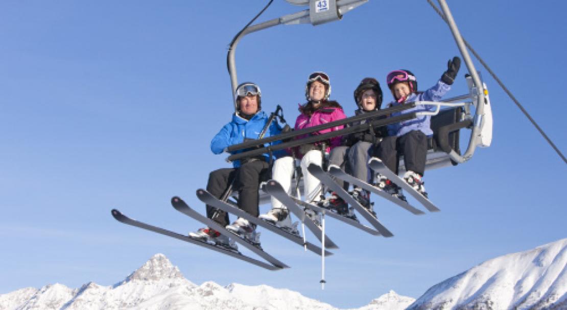 Family chairlift in St Moritz