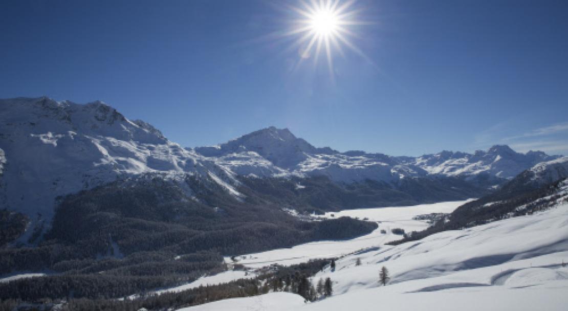 Mountain range in St Moritz