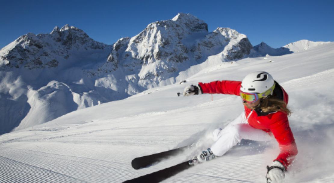 Ski freshly groomed pistes in St Moritz