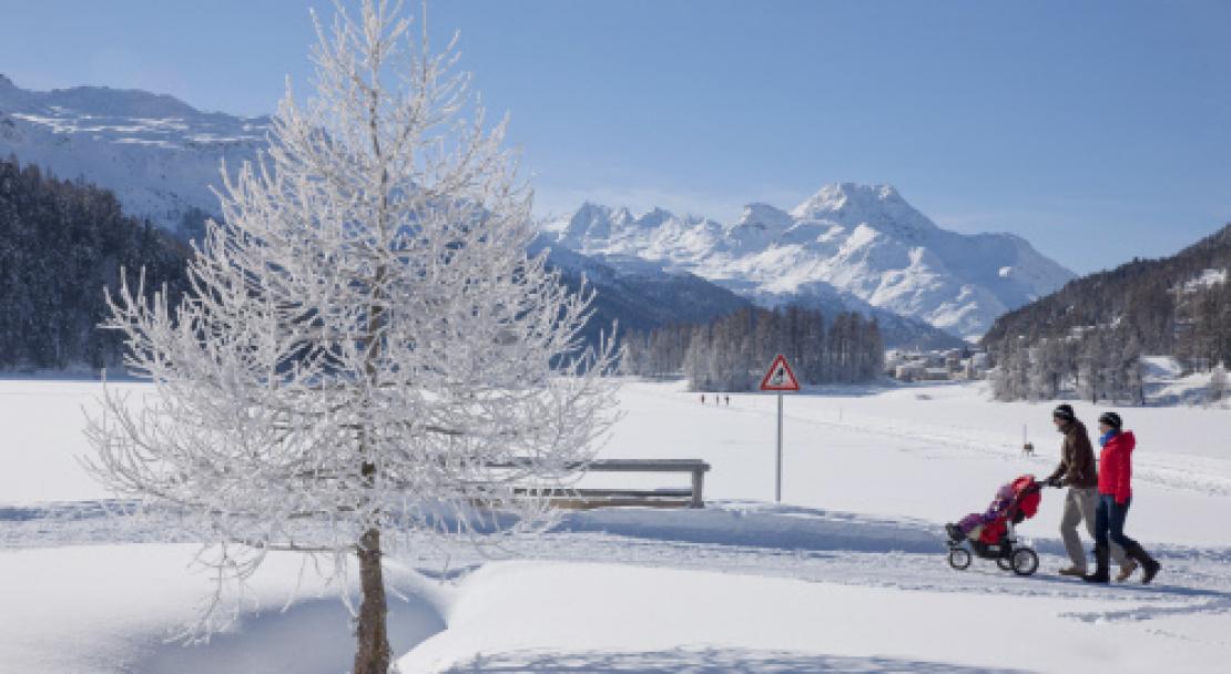 Winter walk in St Moritz