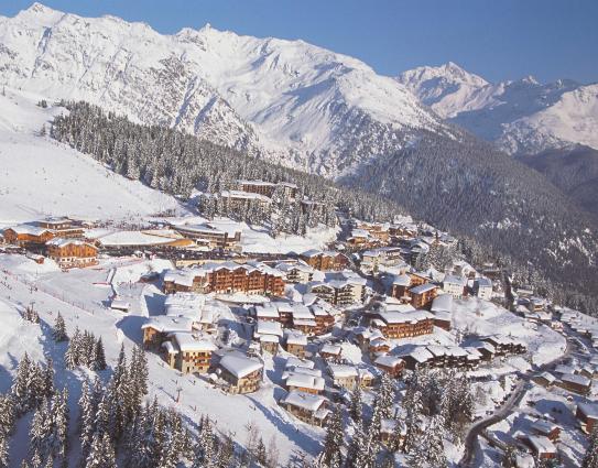 La Rosiere ski resort in the Tarrentaise from above.