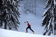 Cross-country is so popular in La Clusaz that some of the trails even have snow-making cover