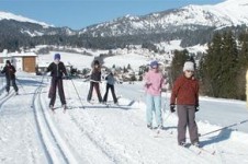Cross country skiing is popular in Laax- explore its many trails in the day time and at night!