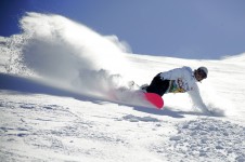 Snoboarding powder in Les Deux Alpes