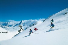 Intermediate Skiing in Murren, Switzerland