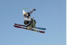 Freestyle skiier in Les Arcs
