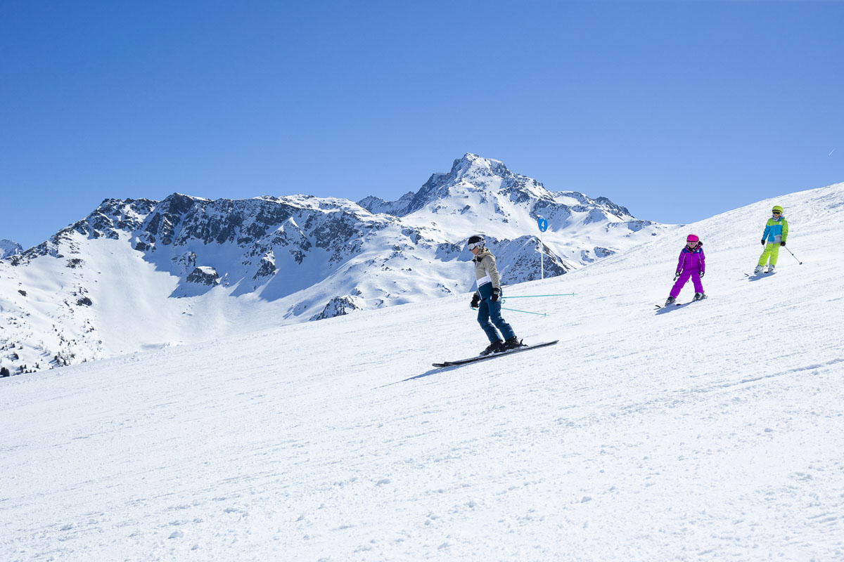 Family-friendly slopes in La Plagne (image: Elina Sirapanta)