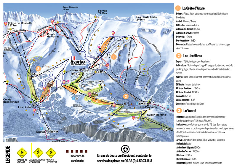 Avoriaz Ski Touring Map