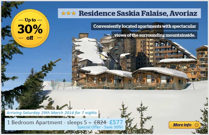 Residence Saskia Falaise 30% off promotion banner